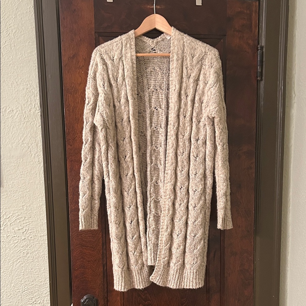 Soft Joie Beige Cable Knit Cardigan